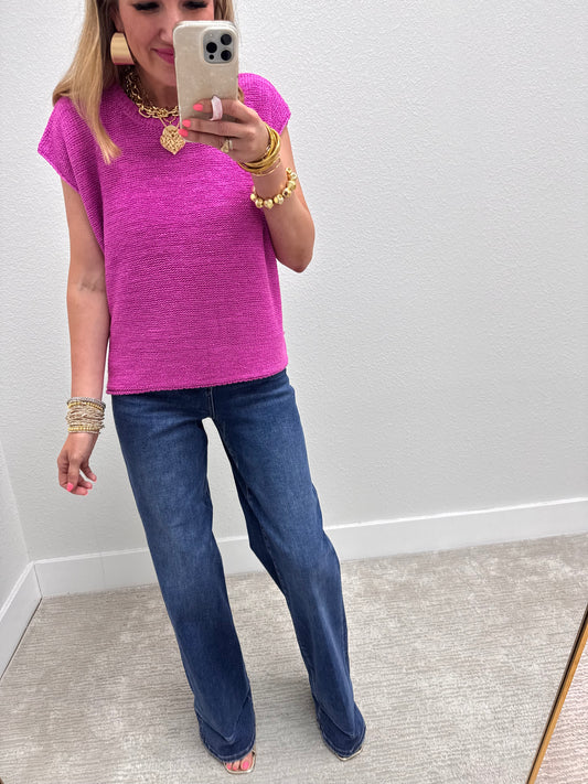 Aug11- Mauve Knit Sweater Tank