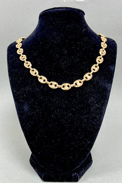 Gold Rollo Chain Necklace