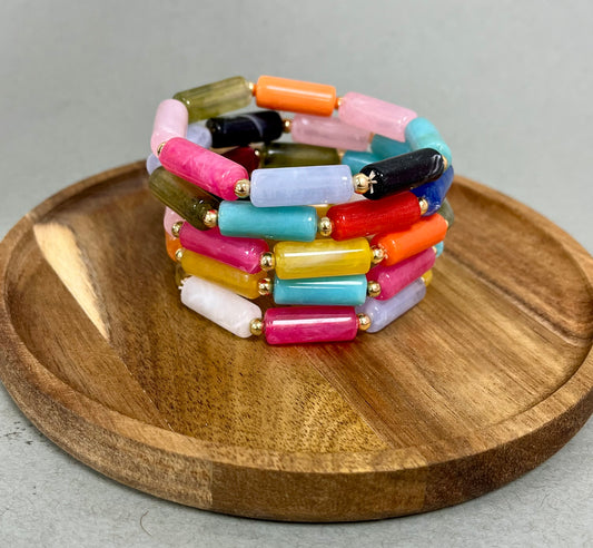 Multi Colored Stretchy Bracelet Set