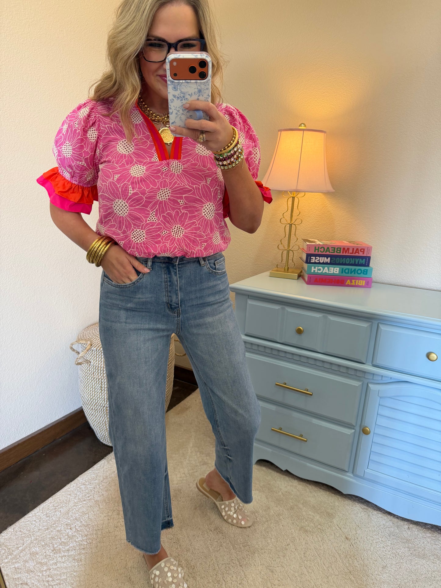 Vervet High Rise Crop Wide Leg Jeans