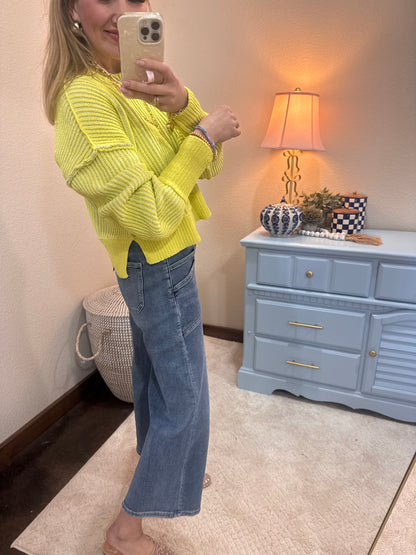 Bright Lime Sweater Top