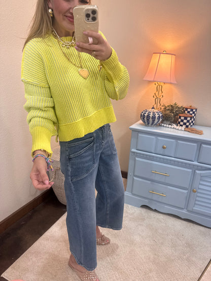 Bright Lime Sweater Top