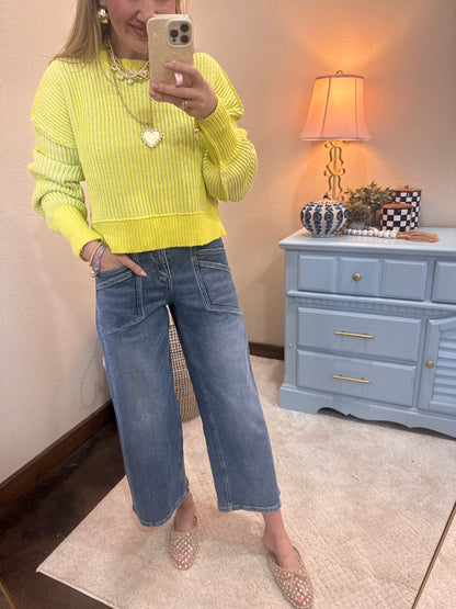 Bright Lime Sweater Top