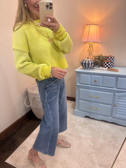 Bright Lime Sweater Top
