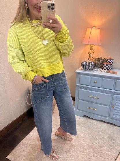 Bright Lime Sweater Top
