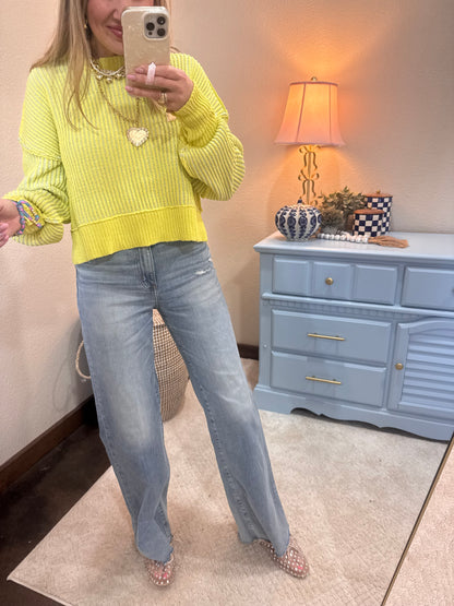 Bright Lime Sweater Top