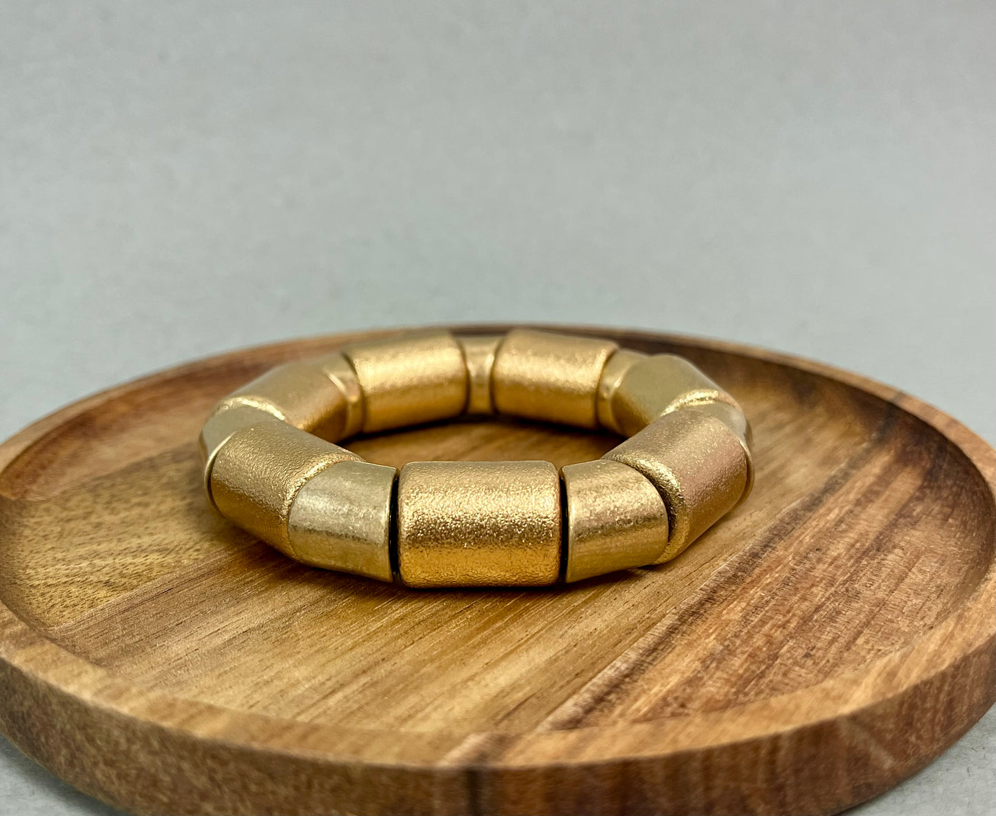 Thick Stretchy Bracelet (Silver and Gold)