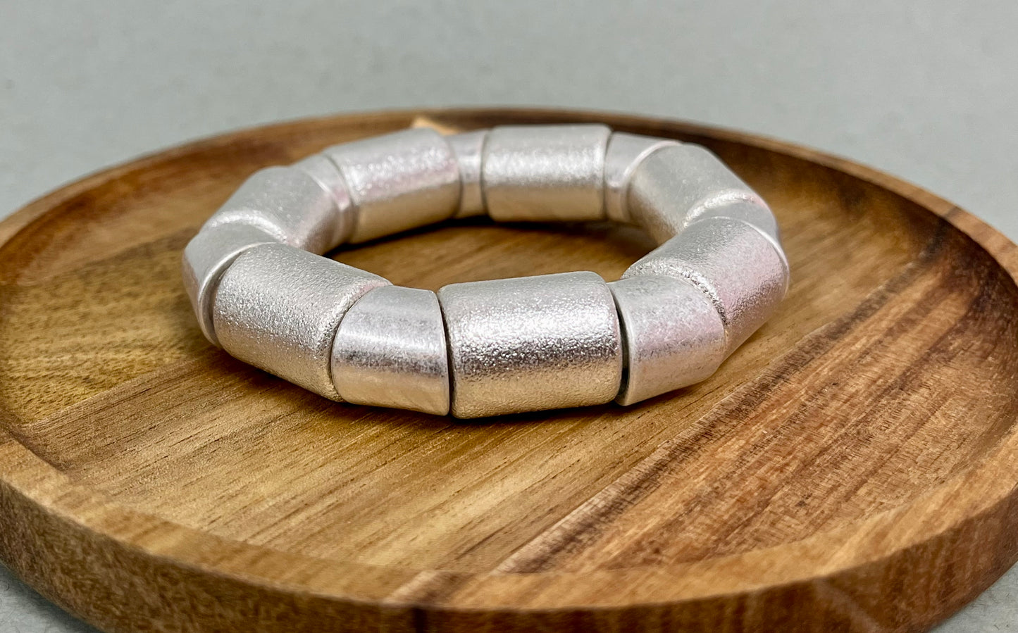 Thick Stretchy Bracelet (Silver and Gold)