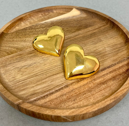 Stainless Steel Heart Earrings