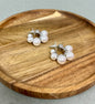 Medium Chunky Pearl Hoops (Silver and Gold)
