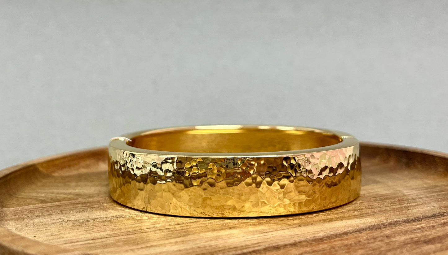 Textured Gold Cuff Bracelet