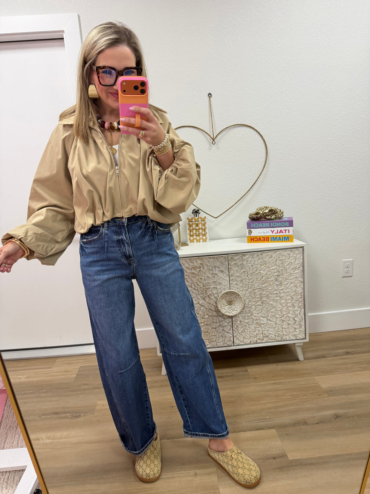 Taupe Bomber Balloon Jacket