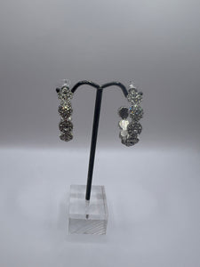 Crystal Hoop Earrings (Silver and Gold)