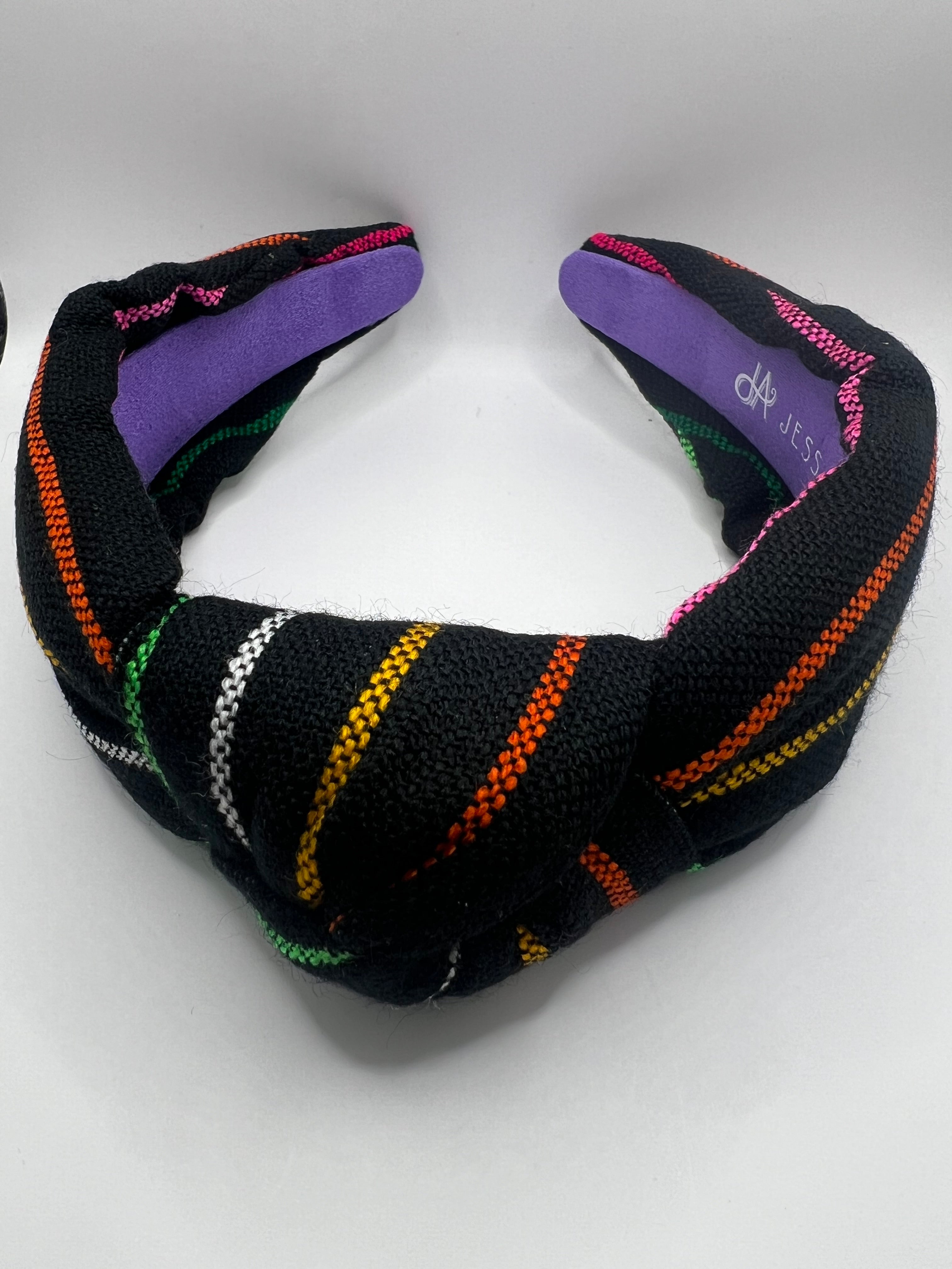 Black Colored Stripe Luxury Headband FS