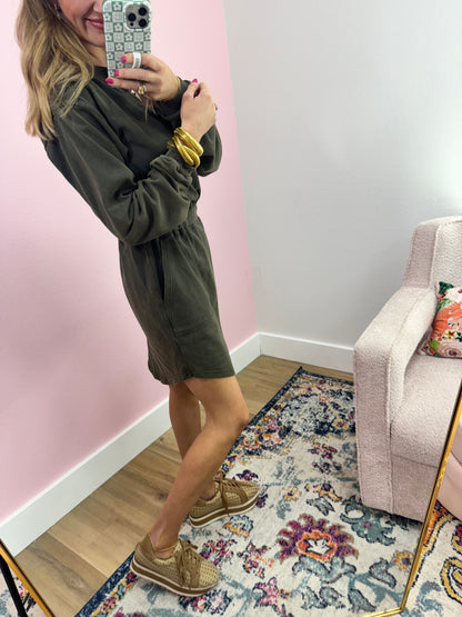 Washed French Terry Skirt Dress