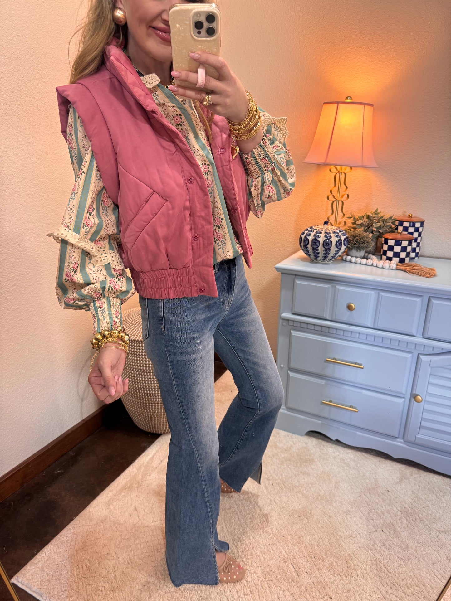 Pink Puffer Vest
