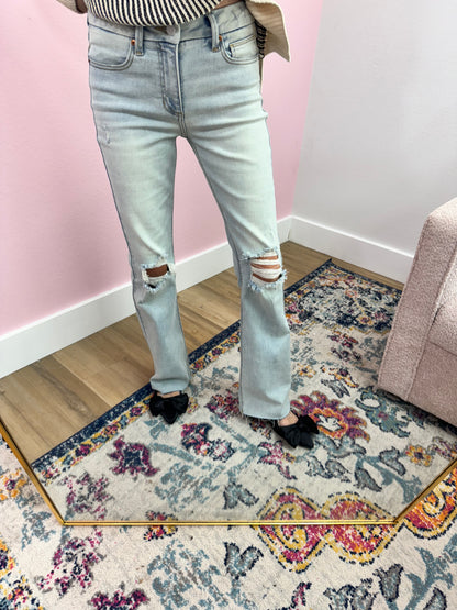 Sneak Peek Light Wash Mid Rise Boot Cut FS