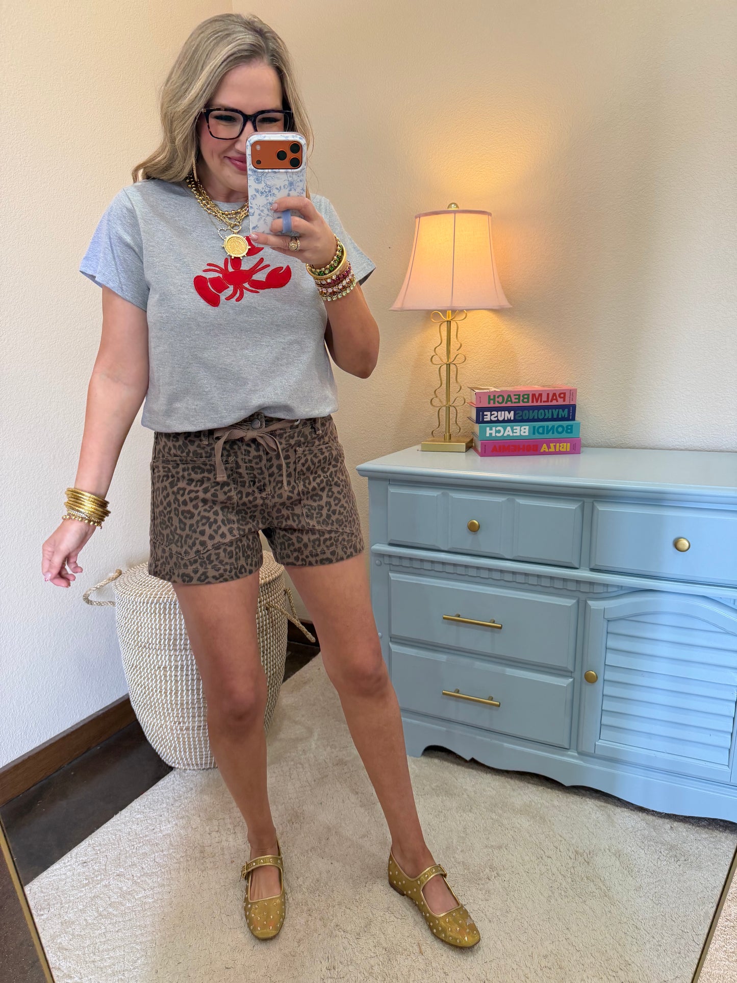 Heather Gray Lobster Patch Tee