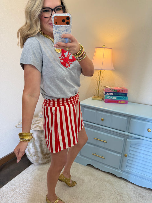 Heather Gray Lobster Patch Tee
