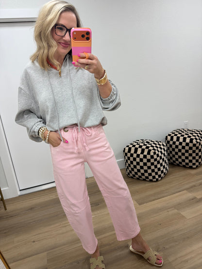 CJ Custom Pink Drawstring Jeans