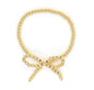 Gold Bead Bow Bracelet (2 sizes)
