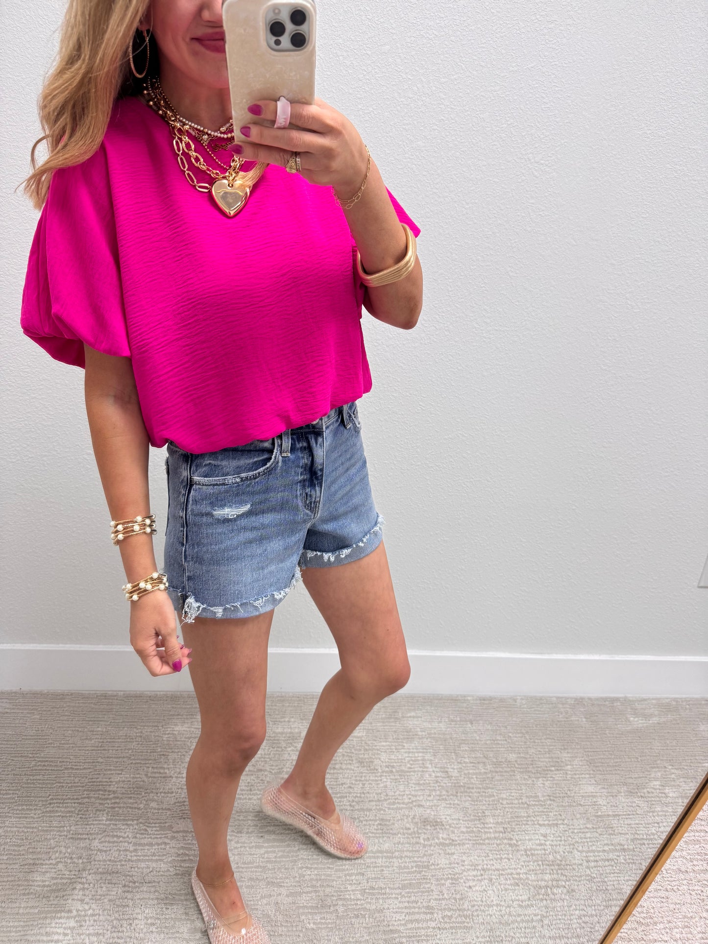 Hot Pink Bubble Top