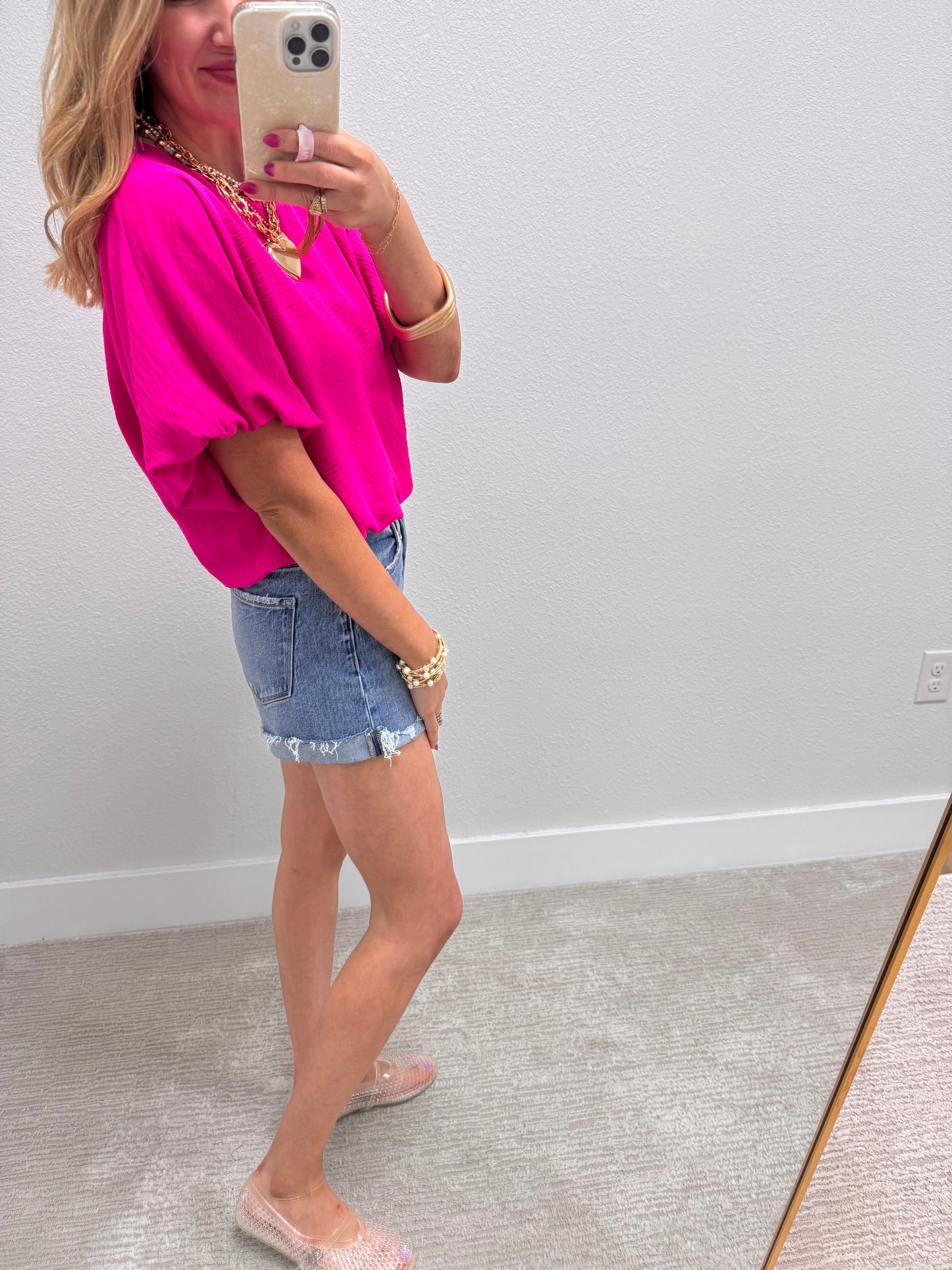 Hot Pink Bubble Top
