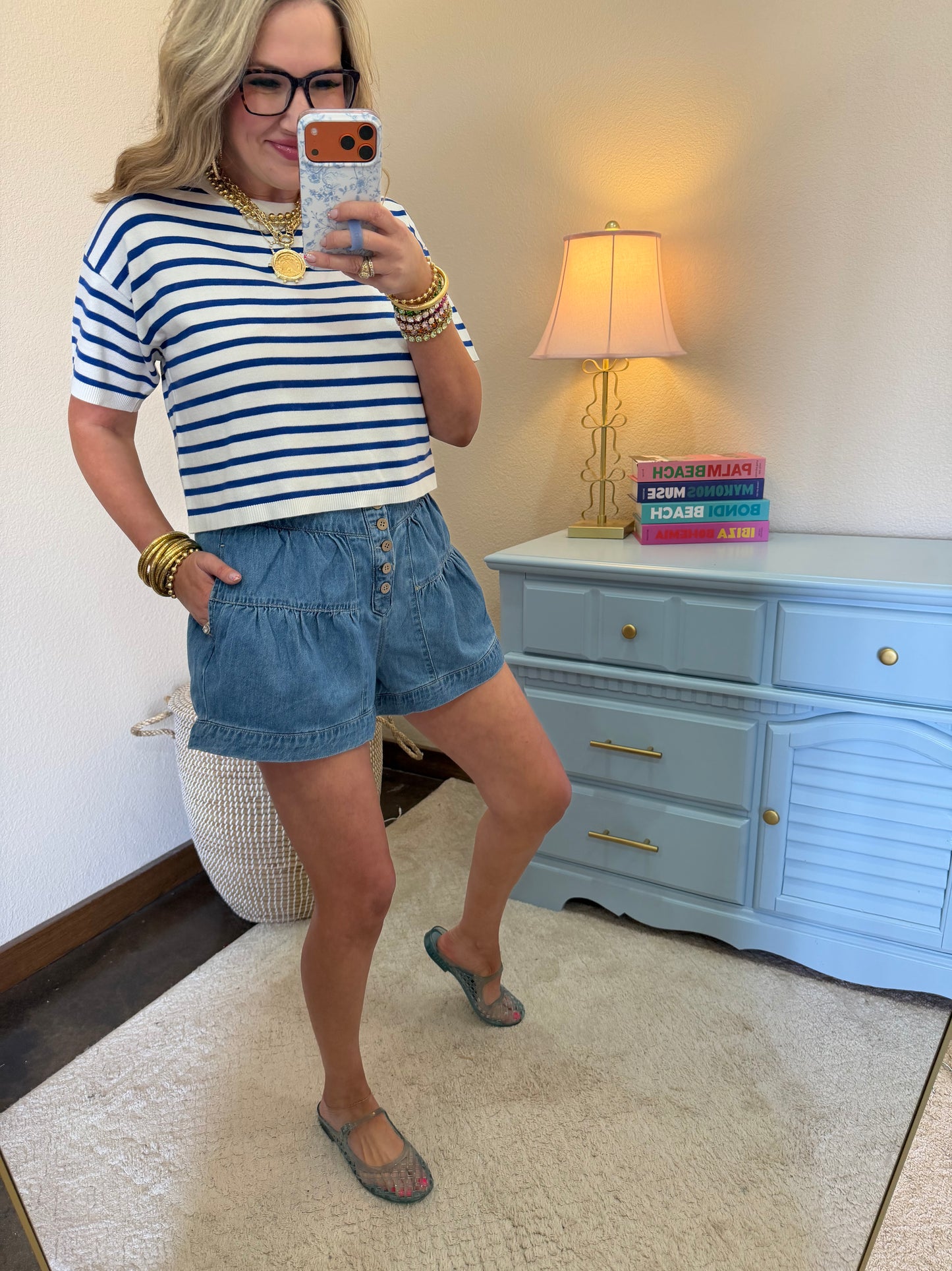 Risen Medium Slouchy Shirred Detail Shorts