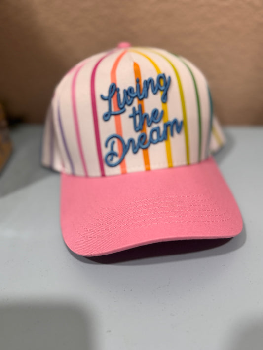 Living The Dream Striped Cap
