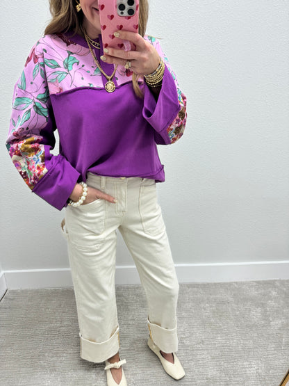 Risen Ivory High Rise Wide Straight Turn Up Cuff Pants FS