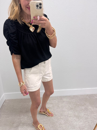 Black Textured Shirt