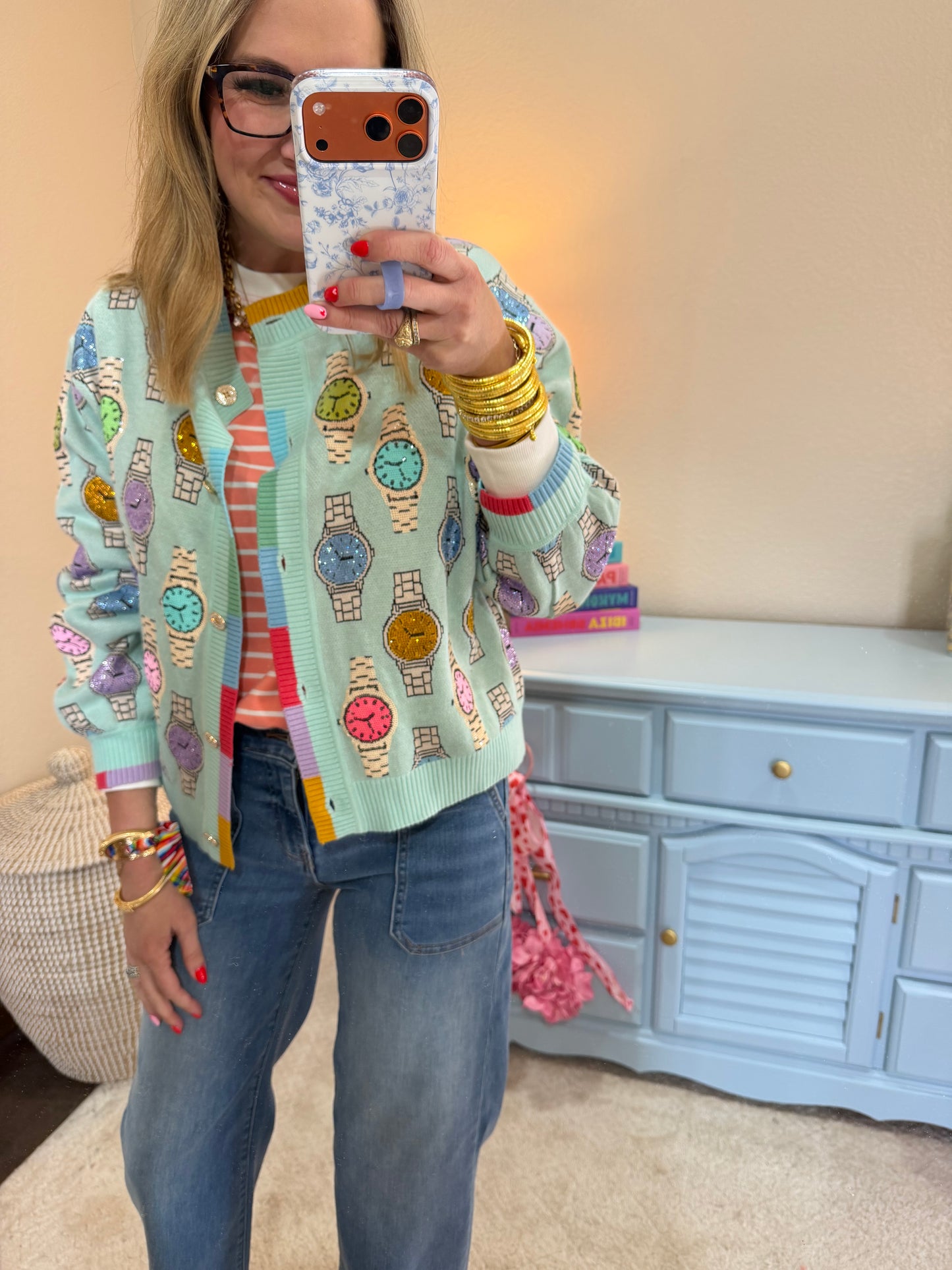 Queen Of Sparkles Watch Cardigan