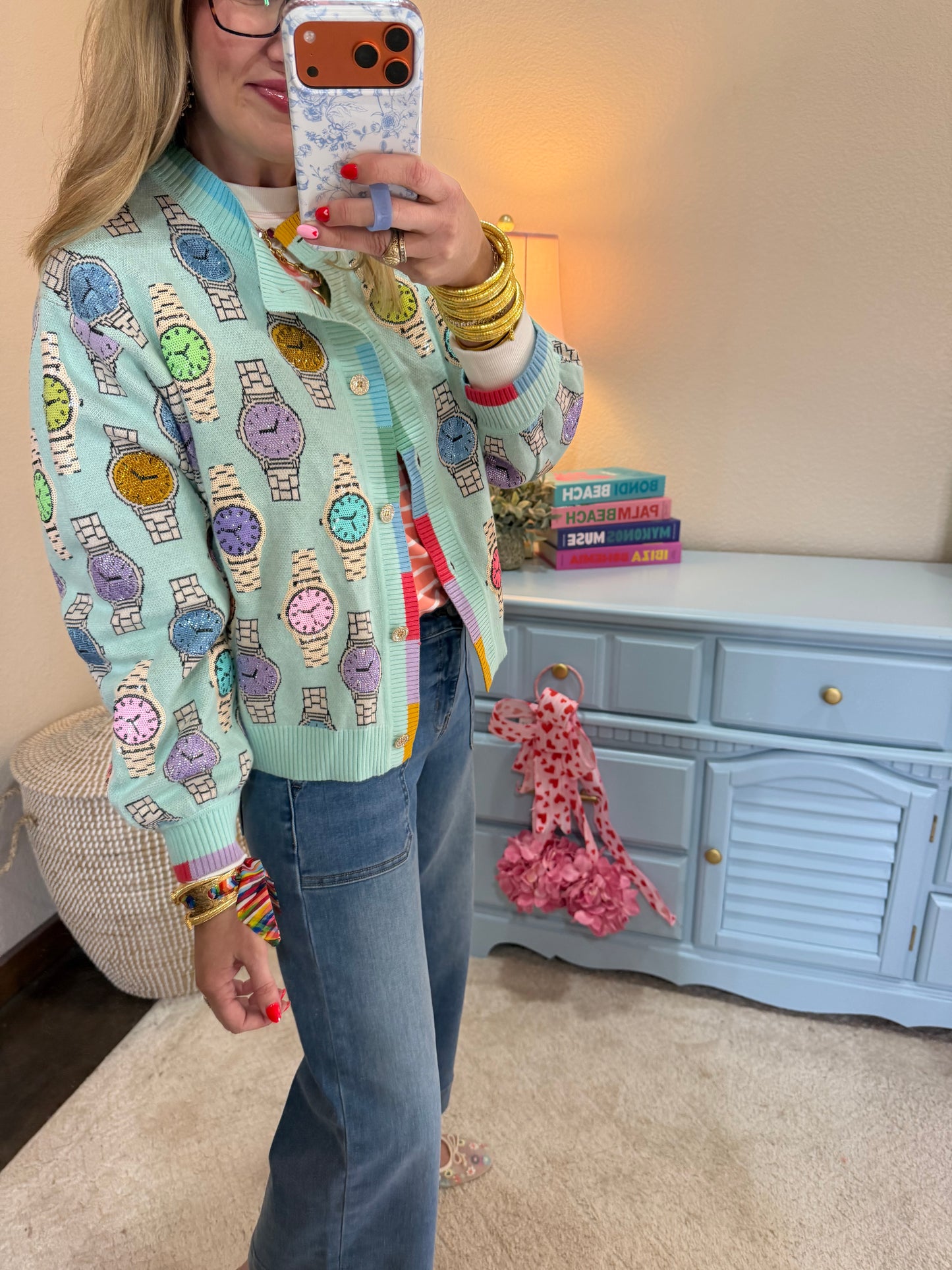 Queen Of Sparkles Watch Cardigan