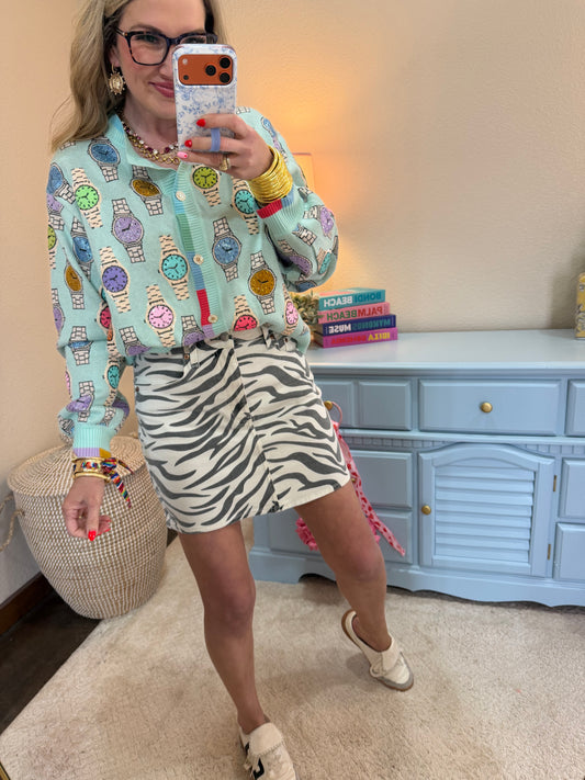 Queen Of Sparkles Watch Cardigan