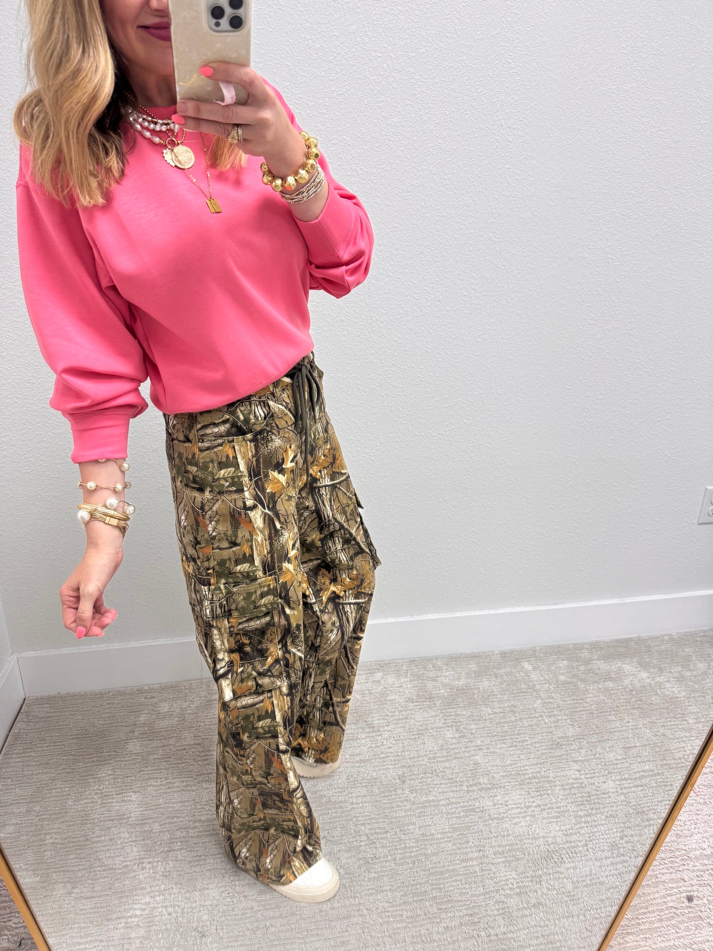 Taffy Pink Scuba Classic Crew Neck Sweatshirt