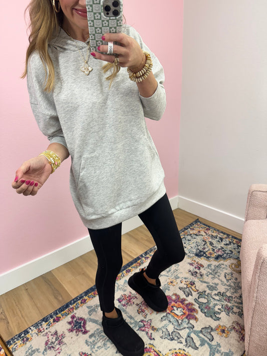 Gray Scuba Pullover with Kangaroo Pocket