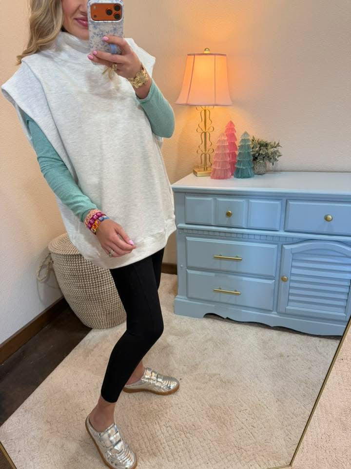 Gray Oversized French Terry Pullover