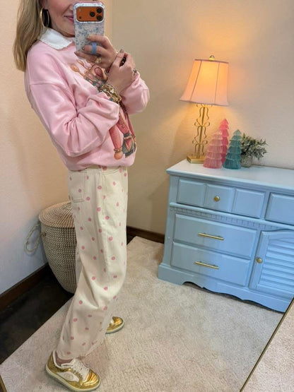 Pink Nutcracker Embellished Sweatshirt