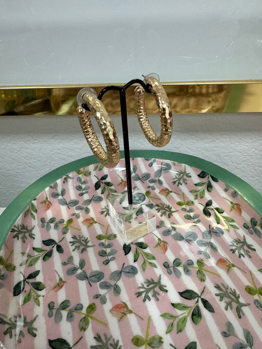 Shiny Texture Hoops (Silver and Gold)