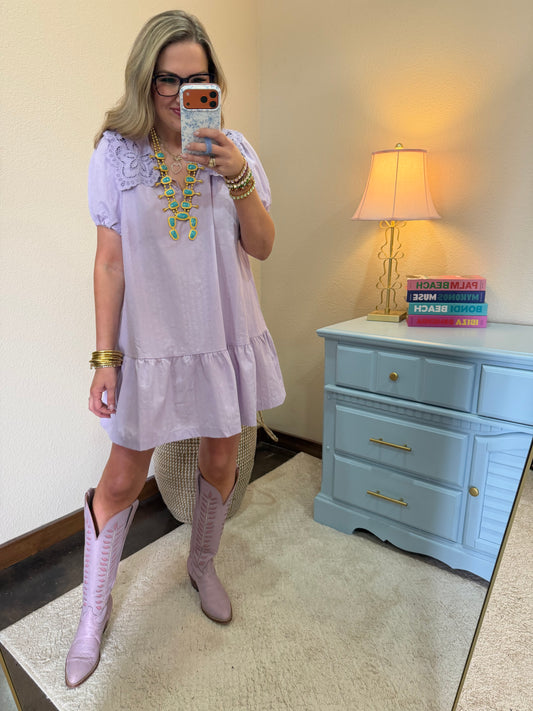 Lavender Peter Pan Collar Dress