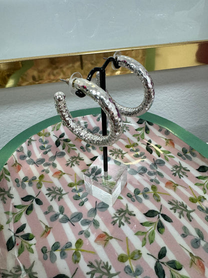 Shiny Texture Hoops (Silver and Gold)