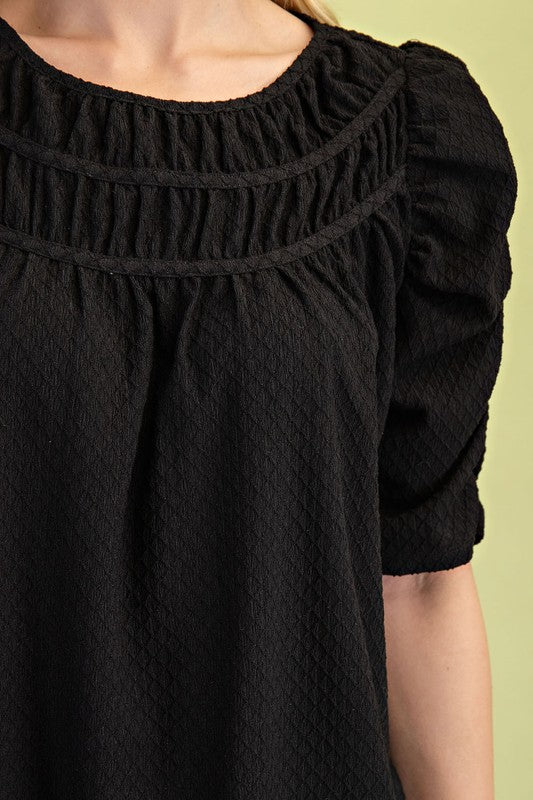 Black Textured Shirt
