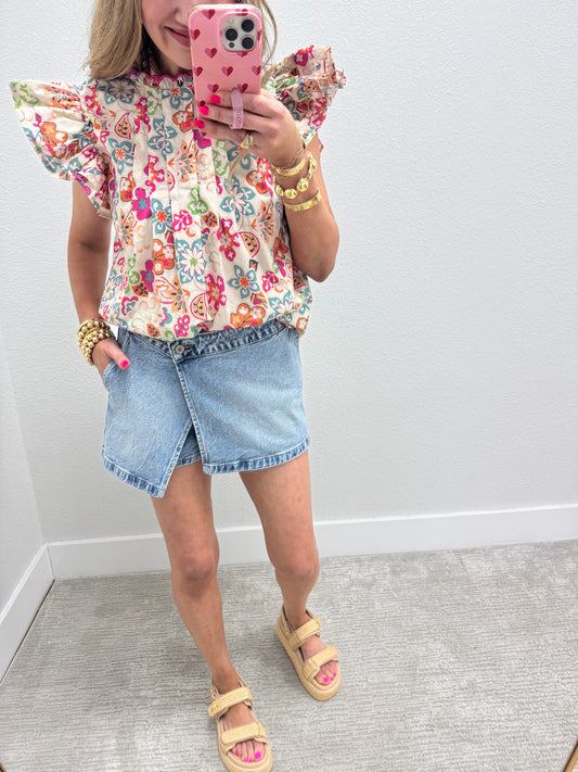 Kancan Denim Skort