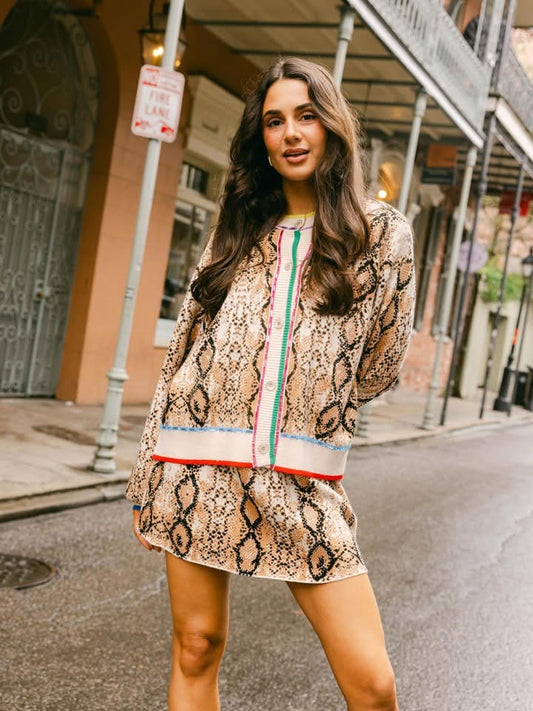 Queen Of Sparkles Snake Cardigan