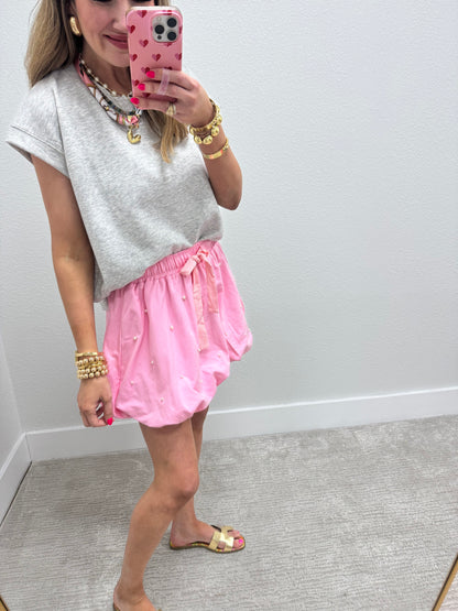 Pink Pearl Bubble Skirt