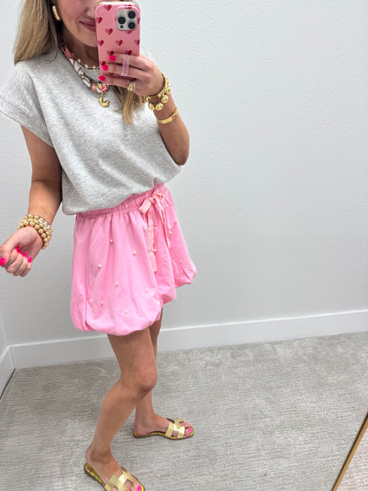 Pink Pearl Bubble Skirt