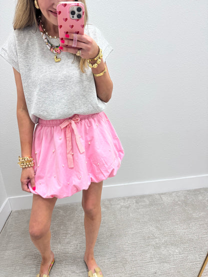 Pink Pearl Bubble Skirt