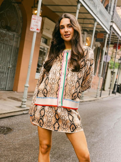 Queen Of Sparkles Snake Cardigan