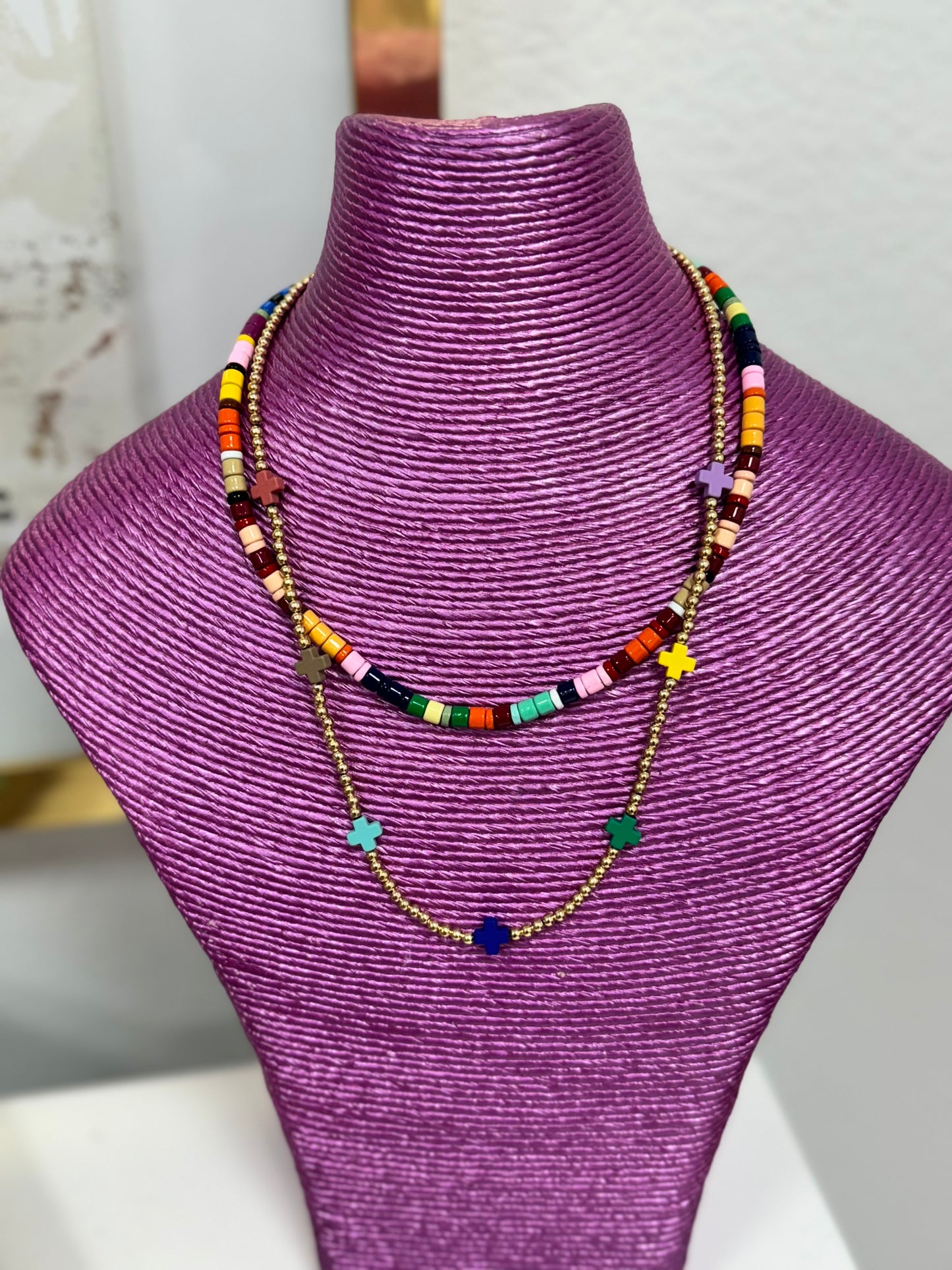 Multi Colored Enamel Necklace FS