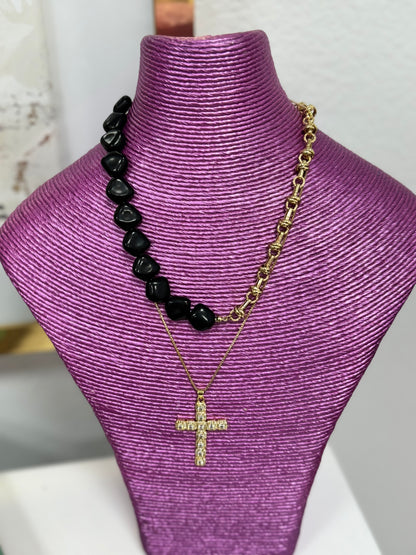 Gold Diamond Cross Necklace